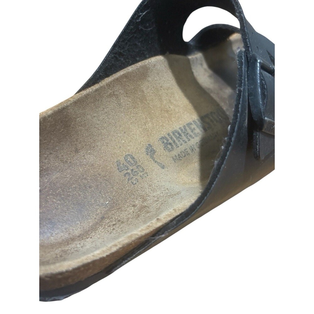 Birkenstock Arizona Birko-Flor Black Sandals Size 40 EU 9-9.5 US - Picture 5 of 8
